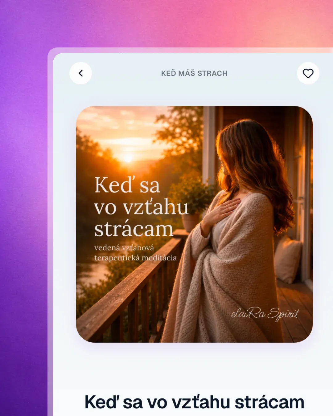 Podpora meditáciami